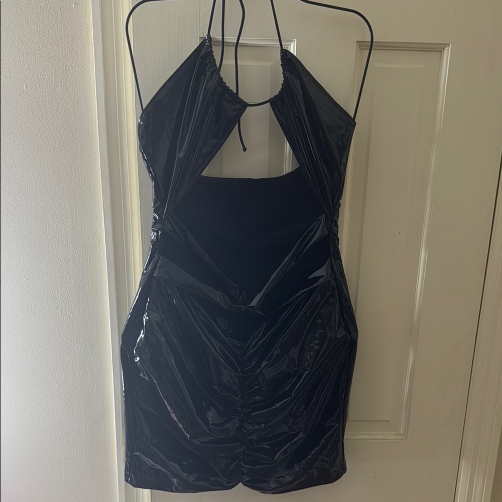 Elegant Black Halter Dress